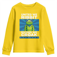 Patriotic Protest Portland Frog Youth Sweatshirt United We Ribbit Divided We Croak Resist - Wonder Print Shop