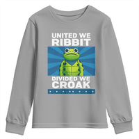 Patriotic Protest Portland Frog Youth Sweatshirt United We Ribbit Divided We Croak Resist - Wonder Print Shop