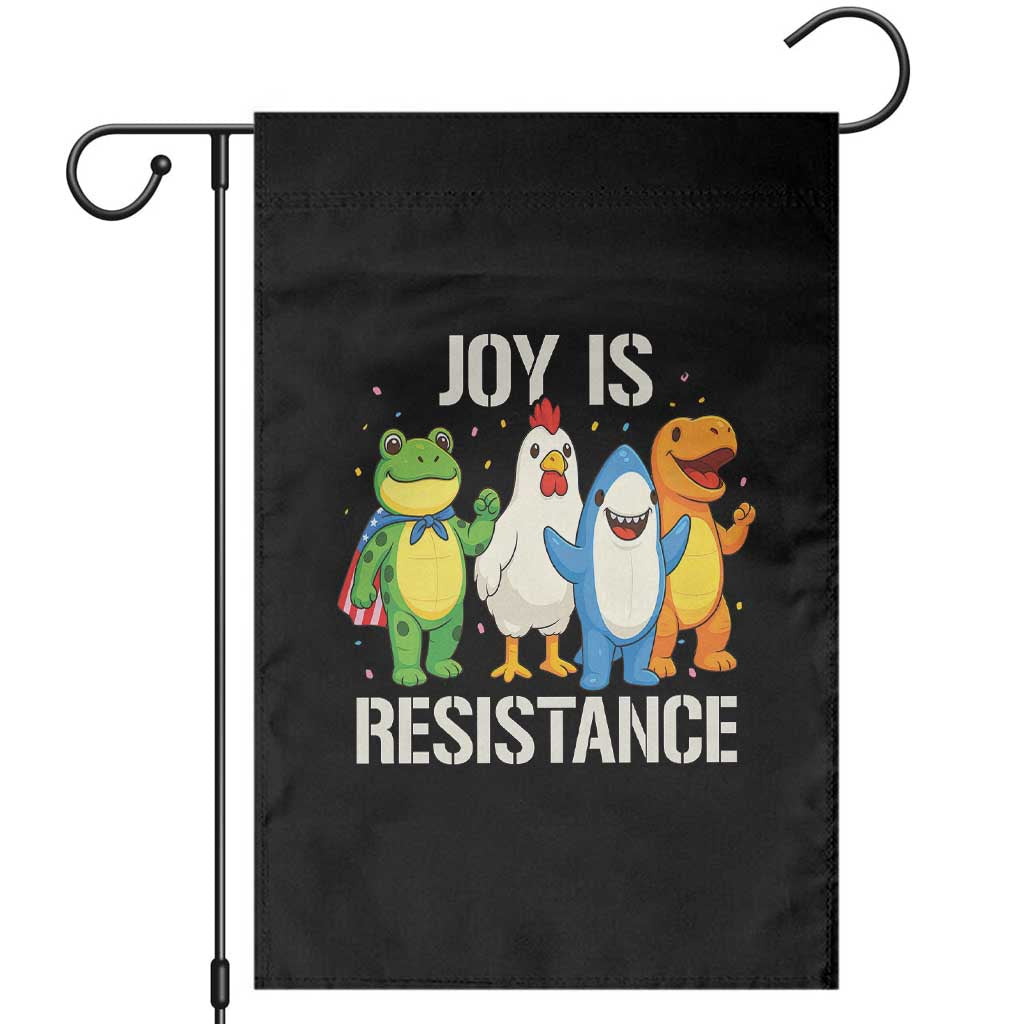 Portland Protest Inflatable Mascot Parade Garden Flag Joy Is Resistance Resist Frog Shark Chicken Dino - Wonder Print Shop
