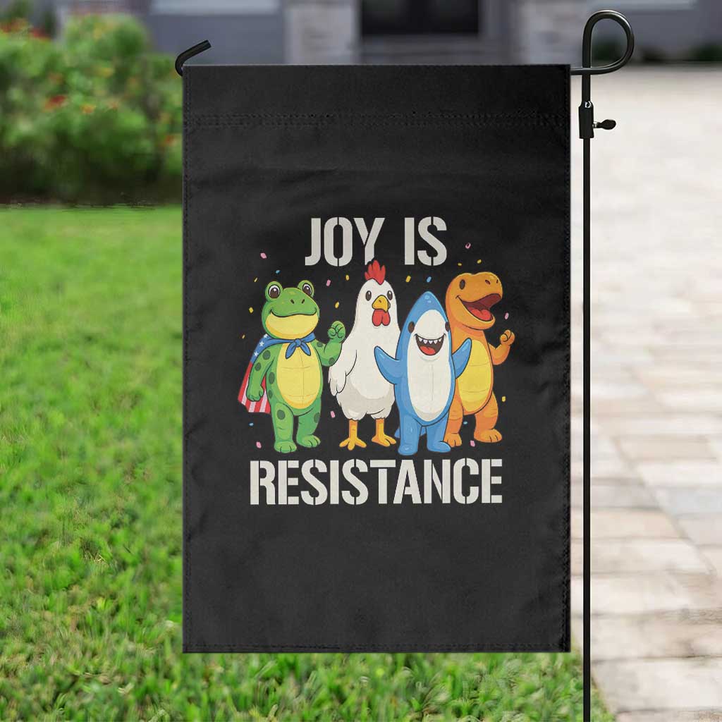 Portland Protest Inflatable Mascot Parade Garden Flag Joy Is Resistance Resist Frog Shark Chicken Dino - Wonder Print Shop
