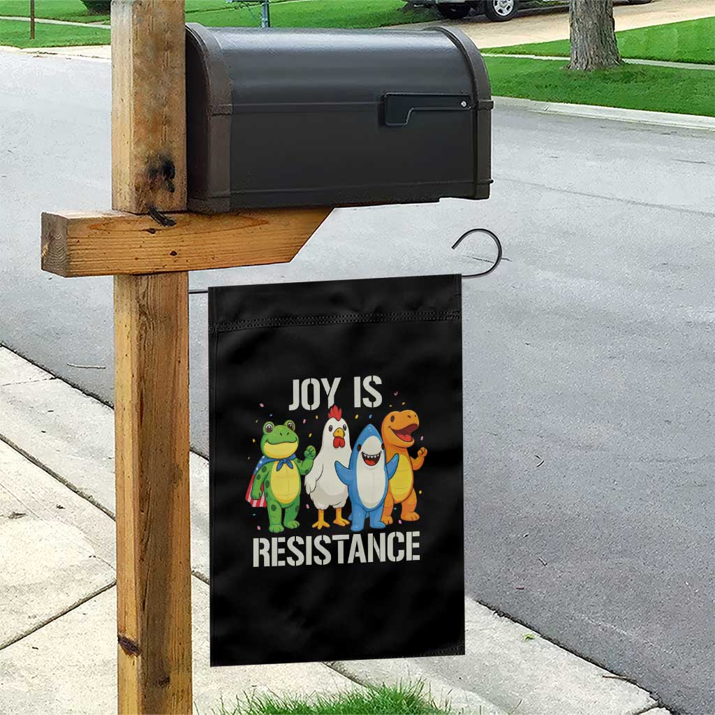Portland Protest Inflatable Mascot Parade Garden Flag Joy Is Resistance Resist Frog Shark Chicken Dino - Wonder Print Shop