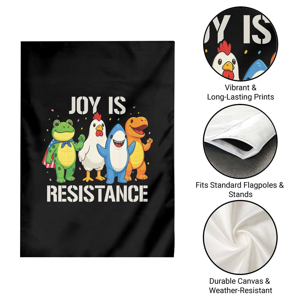 Portland Protest Inflatable Mascot Parade Garden Flag Joy Is Resistance Resist Frog Shark Chicken Dino - Wonder Print Shop