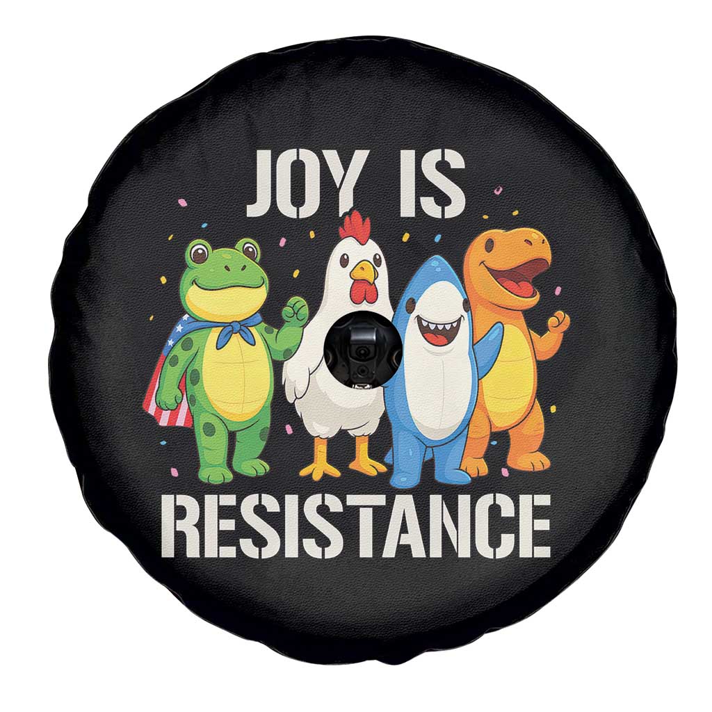 Portland Protest Inflatable Mascot Parade Spare Tire Cover Joy Is Resistance Resist Frog Shark Chicken Dino - Wonder Print Shop