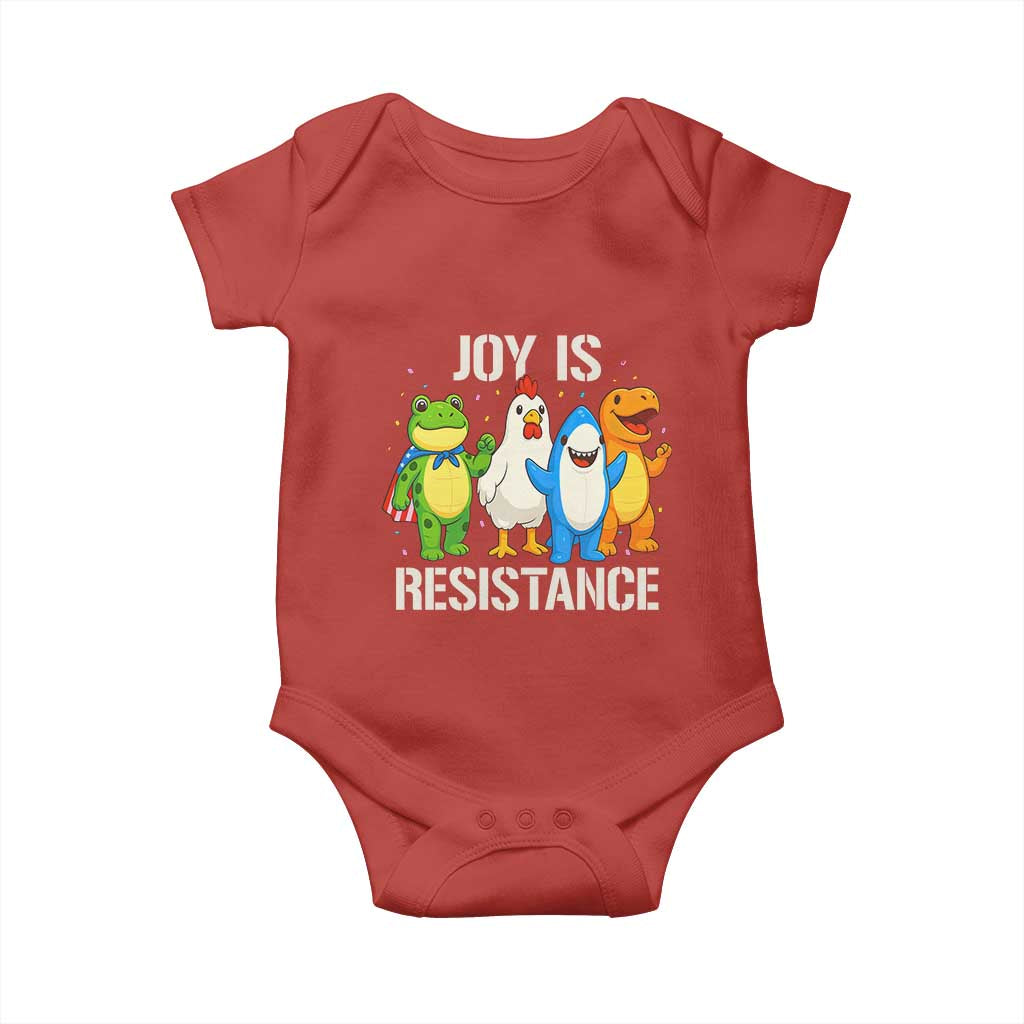 Portland Protest Inflatable Mascot Parade Baby Onesie Joy Is Resistance Resist Frog Shark Chicken Dino - Wonder Print Shop