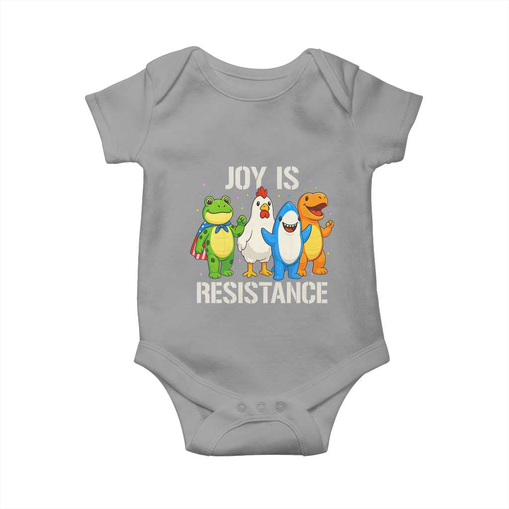 Portland Protest Inflatable Mascot Parade Baby Onesie Joy Is Resistance Resist Frog Shark Chicken Dino - Wonder Print Shop