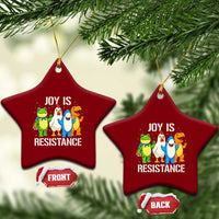 Portland Protest Inflatable Mascot Parade Ceramic Ornament Joy Is Resistance Resist Frog Shark Chicken Dino - Wonder Print Shop