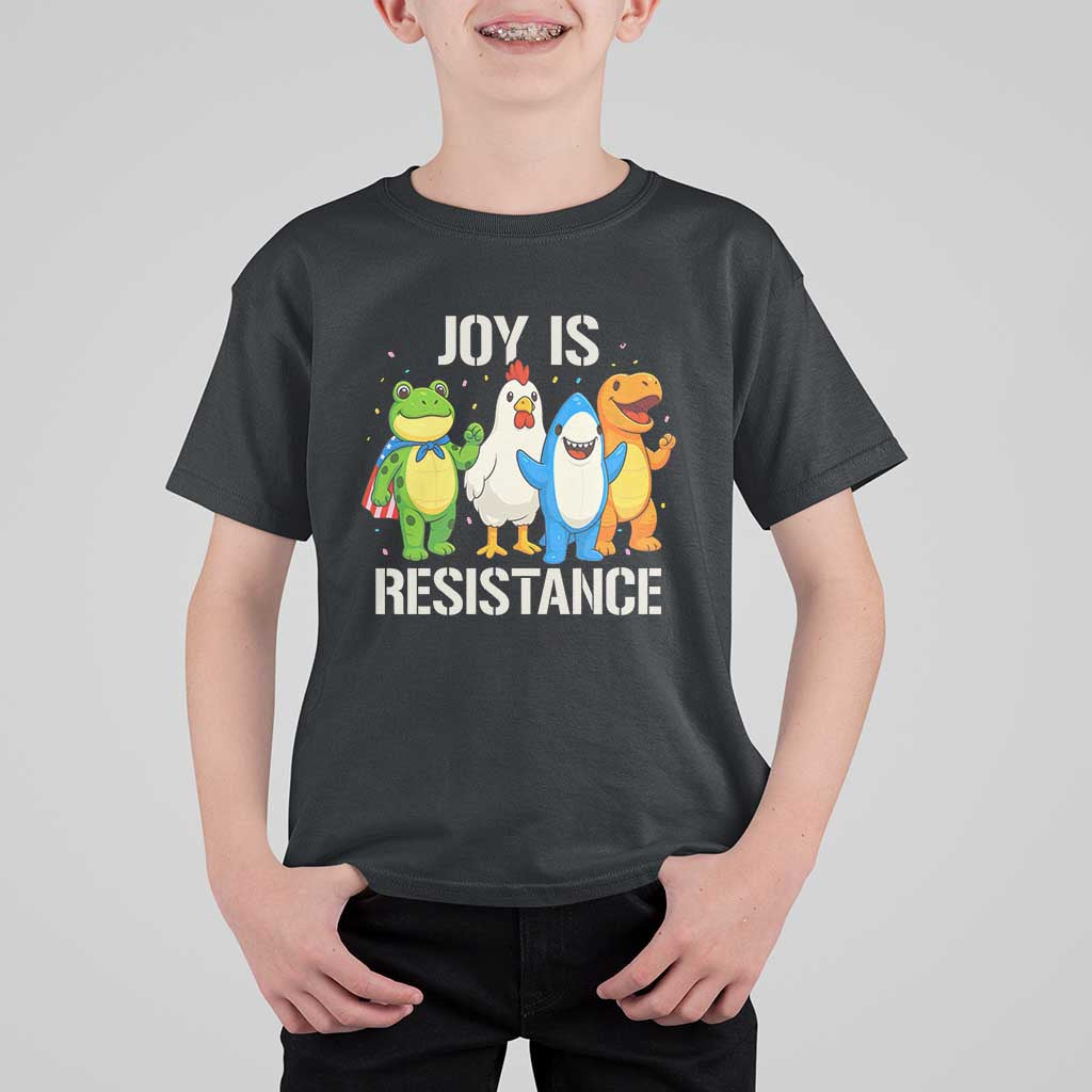 Portland Protest Inflatable Mascot Parade T Shirt For Kid Joy Is Resistance Resist Frog Shark Chicken Dino - Wonder Print Shop