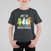 Portland Protest Inflatable Mascot Parade T Shirt For Kid Joy Is Resistance Resist Frog Shark Chicken Dino - Wonder Print Shop