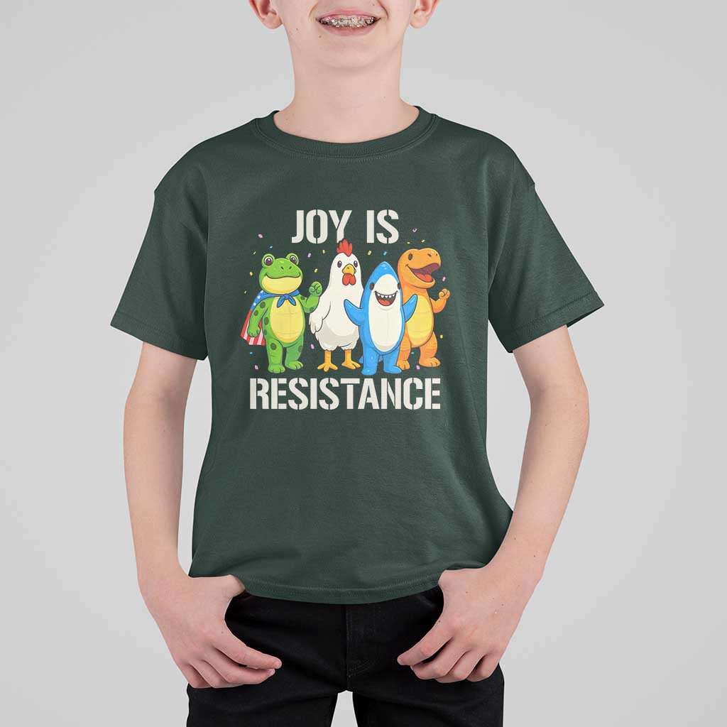 Portland Protest Inflatable Mascot Parade T Shirt For Kid Joy Is Resistance Resist Frog Shark Chicken Dino - Wonder Print Shop