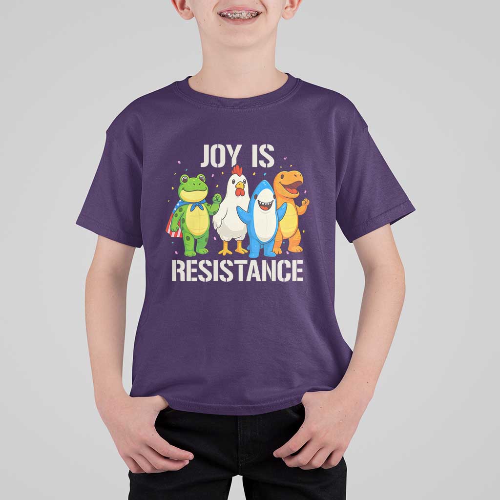 Portland Protest Inflatable Mascot Parade T Shirt For Kid Joy Is Resistance Resist Frog Shark Chicken Dino - Wonder Print Shop