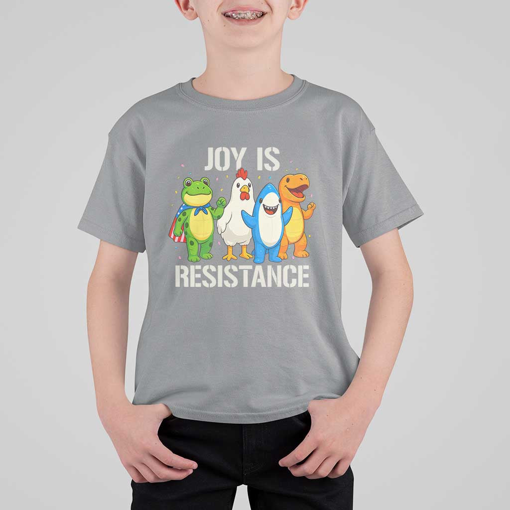 Portland Protest Inflatable Mascot Parade T Shirt For Kid Joy Is Resistance Resist Frog Shark Chicken Dino - Wonder Print Shop