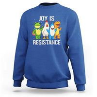 Portland Protest Inflatable Mascot Parade Sweatshirt Joy Is Resistance Resist Frog Shark Chicken Dino - Wonder Print Shop