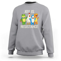 Portland Protest Inflatable Mascot Parade Sweatshirt Joy Is Resistance Resist Frog Shark Chicken Dino - Wonder Print Shop