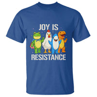 Portland Protest Inflatable Mascot Parade T Shirt Joy Is Resistance Resist Frog Shark Chicken Dino - Wonder Print Shop
