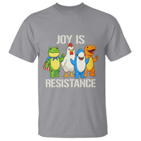 Portland Protest Inflatable Mascot Parade T Shirt Joy Is Resistance Resist Frog Shark Chicken Dino - Wonder Print Shop