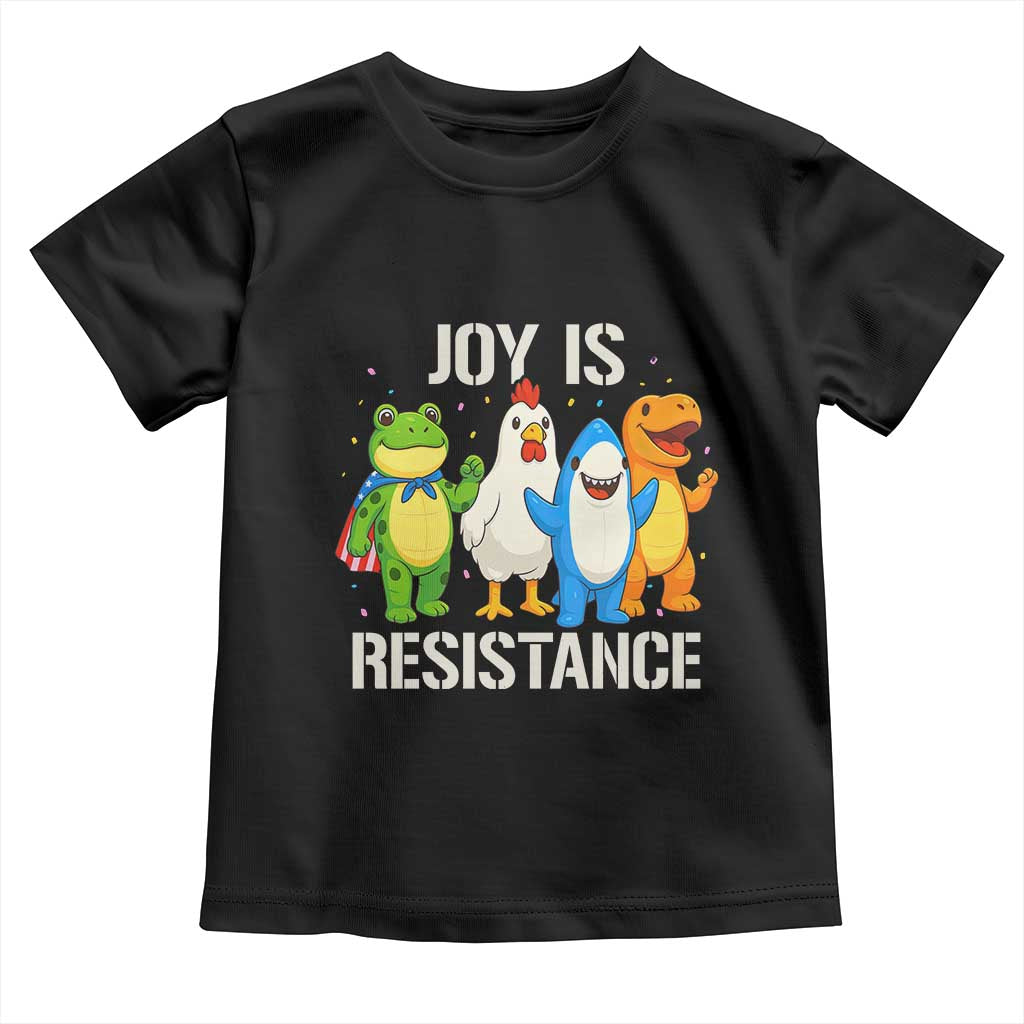 Portland Protest Inflatable Mascot Parade Toddler T Shirt Joy Is Resistance Resist Frog Shark Chicken Dino - Wonder Print Shop