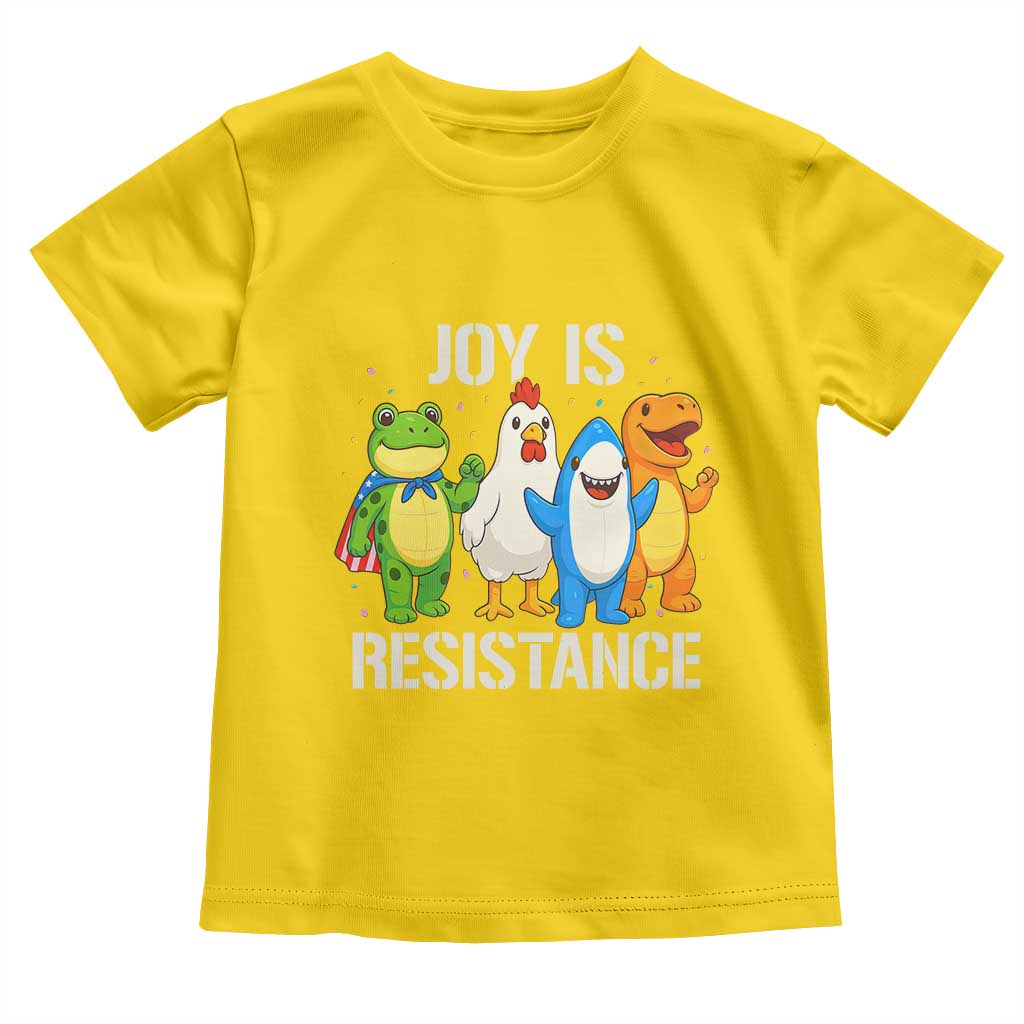 Portland Protest Inflatable Mascot Parade Toddler T Shirt Joy Is Resistance Resist Frog Shark Chicken Dino - Wonder Print Shop
