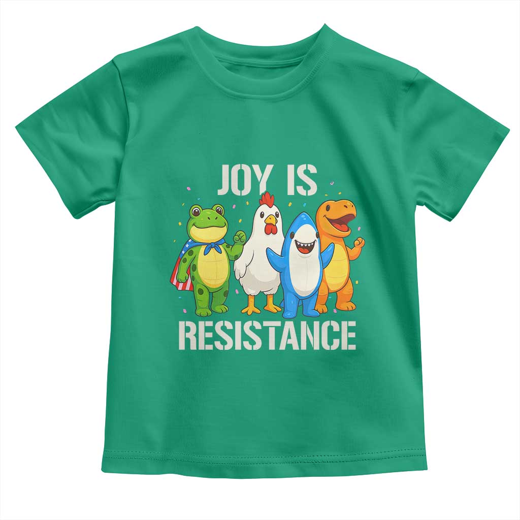 Portland Protest Inflatable Mascot Parade Toddler T Shirt Joy Is Resistance Resist Frog Shark Chicken Dino - Wonder Print Shop