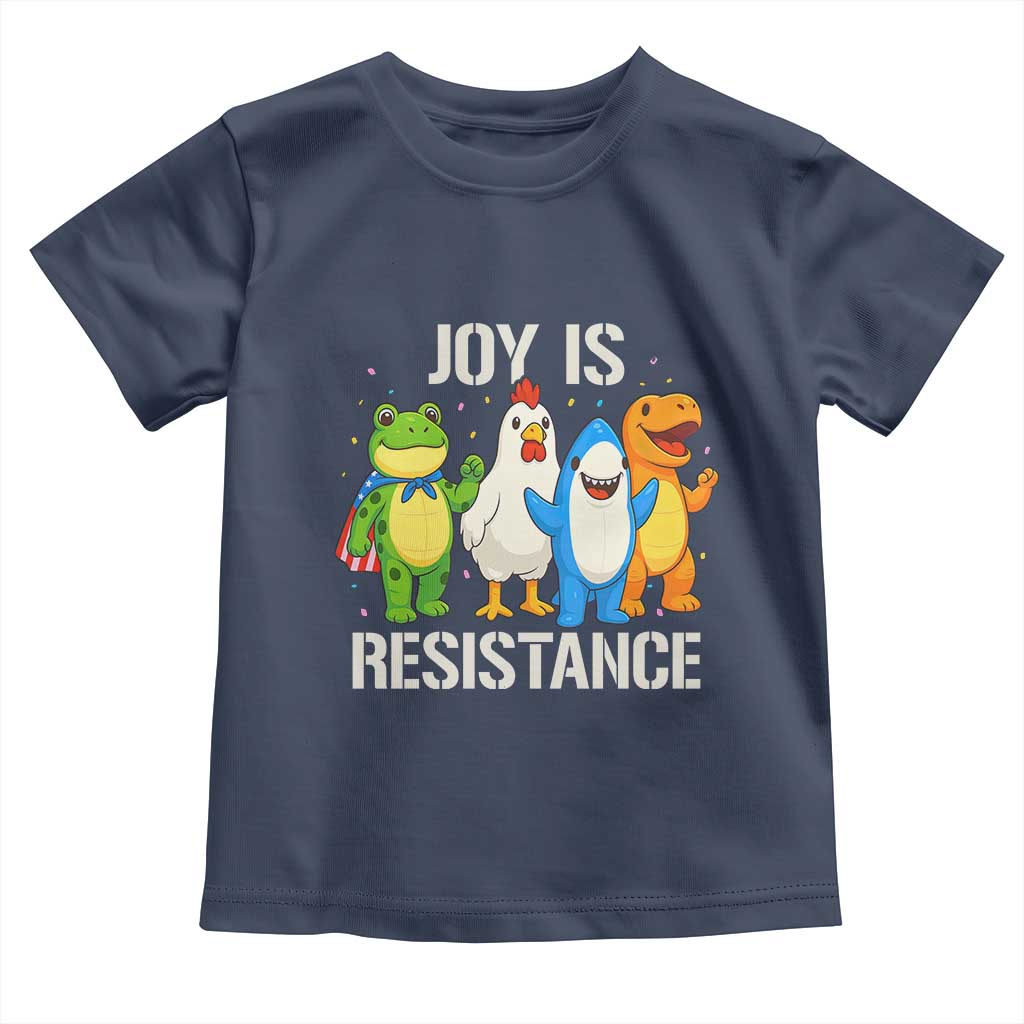 Portland Protest Inflatable Mascot Parade Toddler T Shirt Joy Is Resistance Resist Frog Shark Chicken Dino - Wonder Print Shop