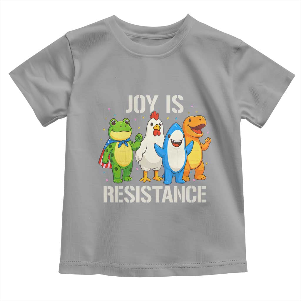 Portland Protest Inflatable Mascot Parade Toddler T Shirt Joy Is Resistance Resist Frog Shark Chicken Dino - Wonder Print Shop