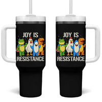 Portland Protest Inflatable Mascot Parade Tumbler With Handle Joy Is Resistance Resist Frog Shark Chicken Dino - Wonder Print Shop