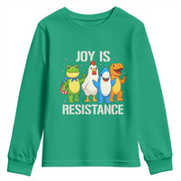 Portland Protest Inflatable Mascot Parade Youth Sweatshirt Joy Is Resistance Resist Frog Shark Chicken Dino - Wonder Print Shop