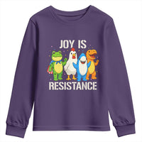 Portland Protest Inflatable Mascot Parade Youth Sweatshirt Joy Is Resistance Resist Frog Shark Chicken Dino - Wonder Print Shop
