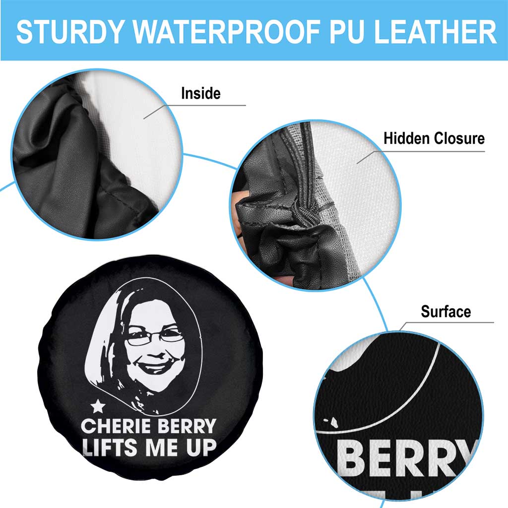 Cherie Berry Lifts Me Up Spare Tire Cover Elevator Tribute Funny NC Meme - Wonder Print Shop