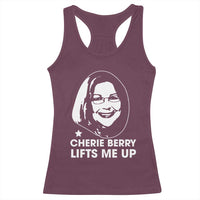 Cherie Berry Lifts Me Up Racerback Tank Top Elevator Tribute Funny NC Meme - Wonder Print Shop