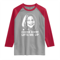 Cherie Berry Lifts Me Up Raglan Shirt Elevator Tribute Funny NC Meme - Wonder Print Shop