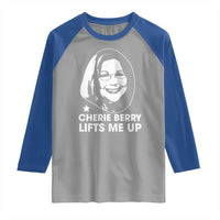 Cherie Berry Lifts Me Up Raglan Shirt Elevator Tribute Funny NC Meme - Wonder Print Shop