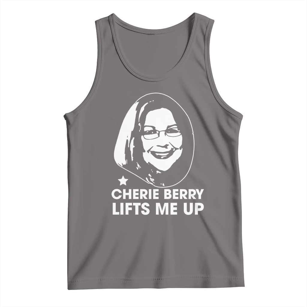 Cherie Berry Lifts Me Up Tank Top Elevator Tribute Funny NC Meme - Wonder Print Shop