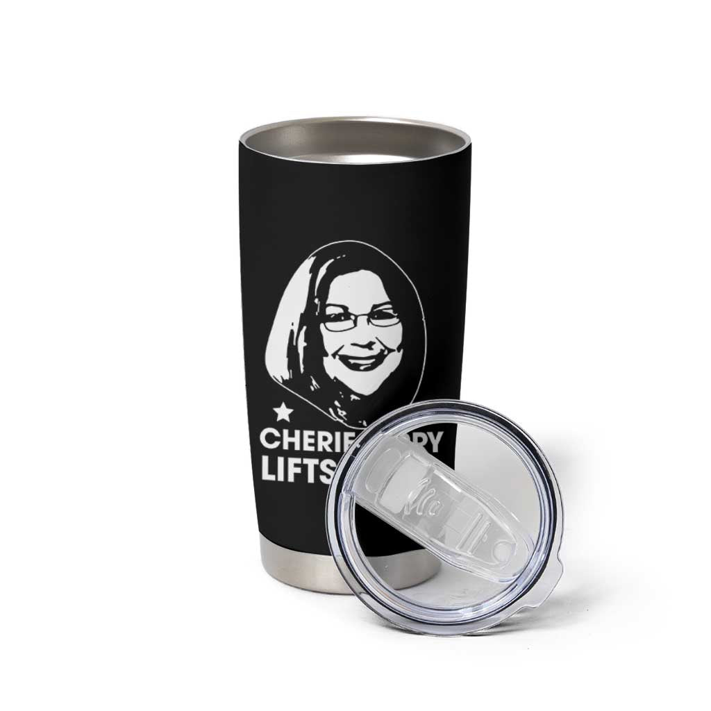 Cherie Berry Lifts Me Up Tumbler Cup Elevator Tribute Funny NC Meme - Wonder Print Shop