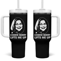 Cherie Berry Lifts Me Up Tumbler With Handle Elevator Tribute Funny NC Meme - Wonder Print Shop
