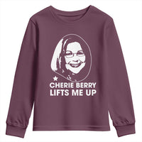 Cherie Berry Lifts Me Up Youth Sweatshirt Elevator Tribute Funny NC Meme - Wonder Print Shop