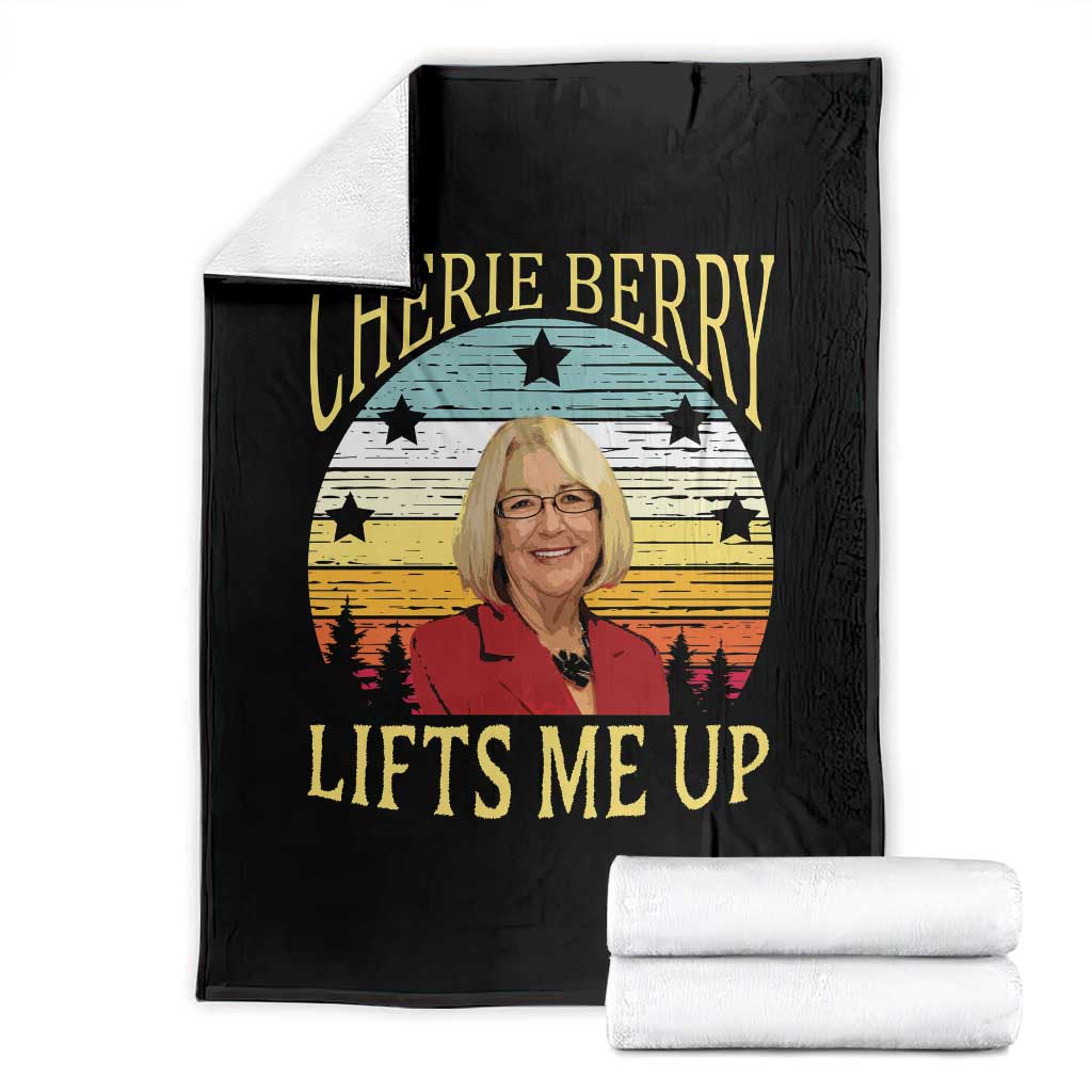 Cherie Berry Lifts Me Up Throw Blanket Retro Vintage Elevator Tribute Funny NC Meme - Wonder Print Shop