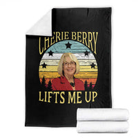 Cherie Berry Lifts Me Up Throw Blanket Retro Vintage Elevator Tribute Funny NC Meme - Wonder Print Shop