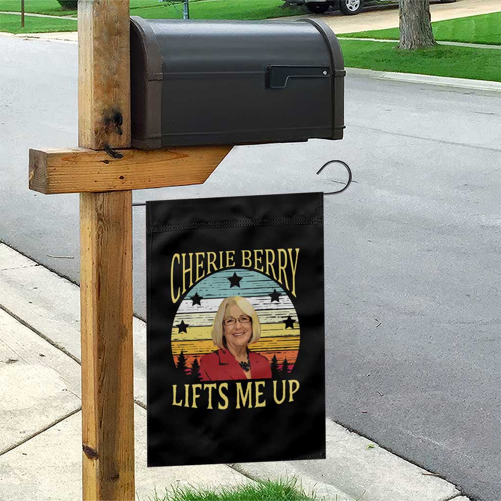 Cherie Berry Lifts Me Up Garden Flag Retro Vintage Elevator Tribute Funny NC Meme - Wonder Print Shop