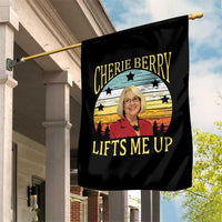 Cherie Berry Lifts Me Up Garden Flag Retro Vintage Elevator Tribute Funny NC Meme - Wonder Print Shop