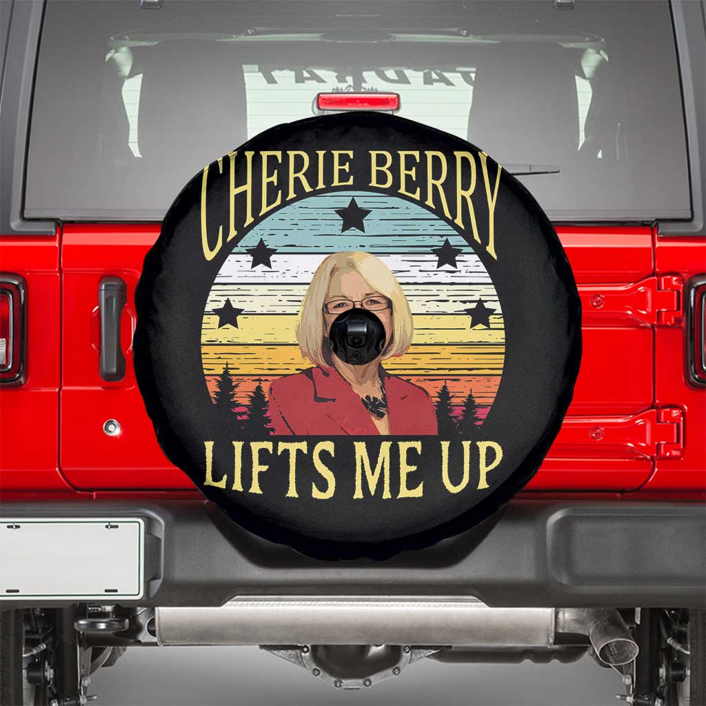 Cherie Berry Lifts Me Up Spare Tire Cover Retro Vintage Elevator Tribute Funny NC Meme - Wonder Print Shop