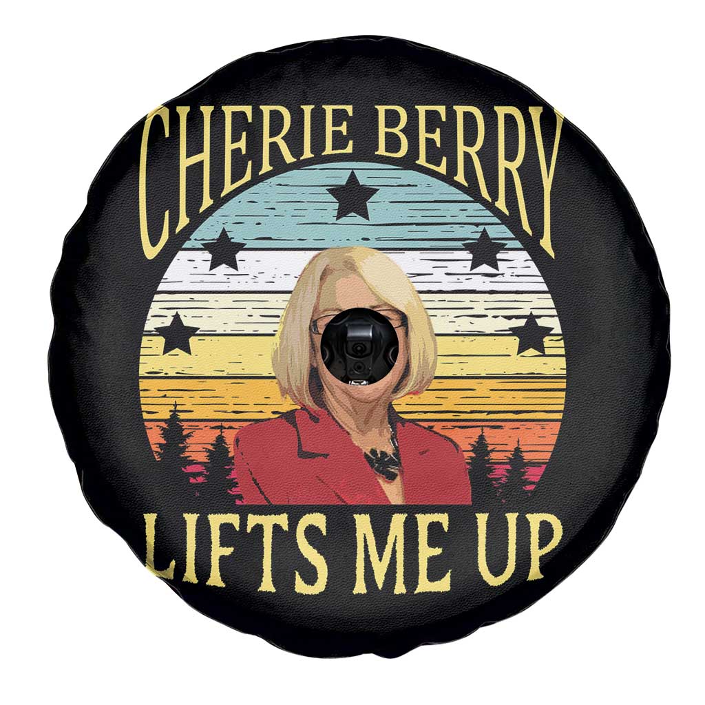 Cherie Berry Lifts Me Up Spare Tire Cover Retro Vintage Elevator Tribute Funny NC Meme - Wonder Print Shop