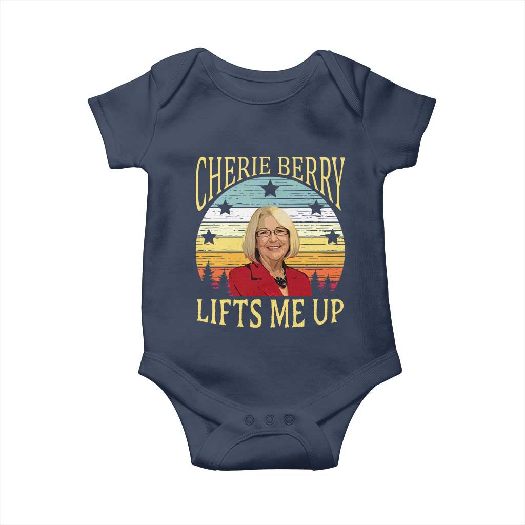 Cherie Berry Lifts Me Up Baby Onesie Retro Vinatge Elevator Tribute Funny NC Meme - Wonder Print Shop