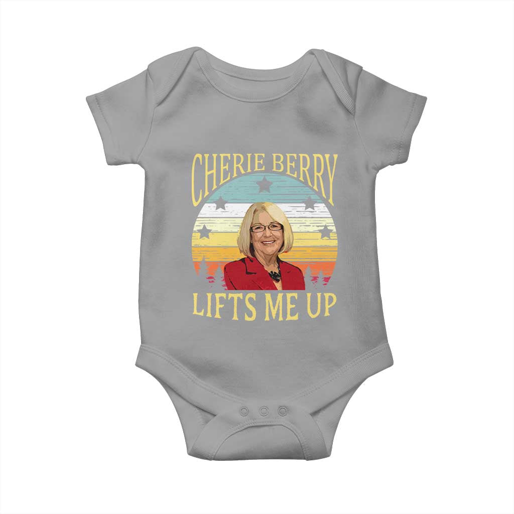 Cherie Berry Lifts Me Up Baby Onesie Retro Vinatge Elevator Tribute Funny NC Meme - Wonder Print Shop