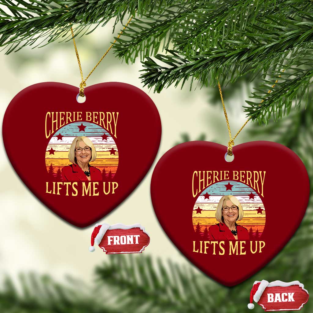 Cherie Berry Lifts Me Up Ceramic Ornament Retro Vinatge Elevator Tribute Funny NC Meme - Wonder Print Shop