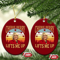 Cherie Berry Lifts Me Up Ceramic Ornament Retro Vinatge Elevator Tribute Funny NC Meme - Wonder Print Shop