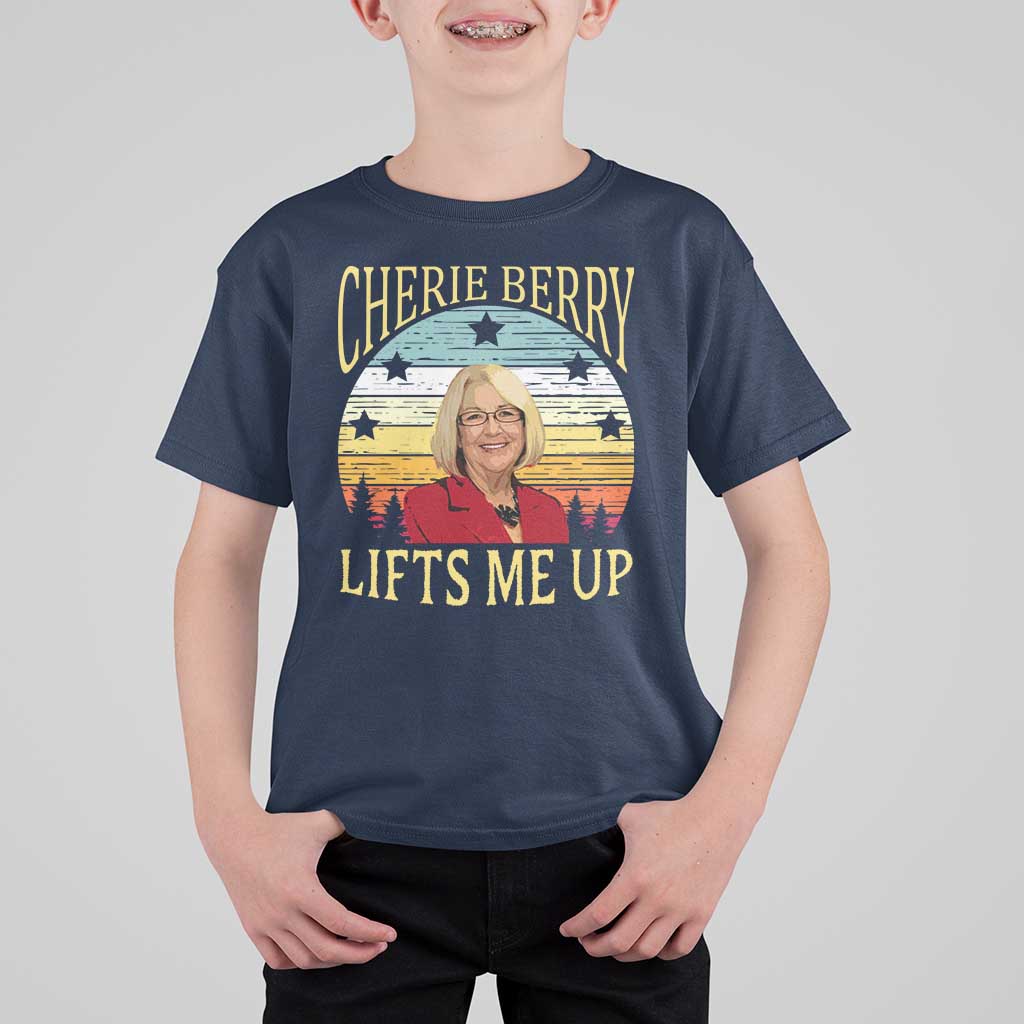 Cherie Berry Lifts Me Up T Shirt For Kid Retro Vinatge Elevator Tribute Funny NC Meme - Wonder Print Shop