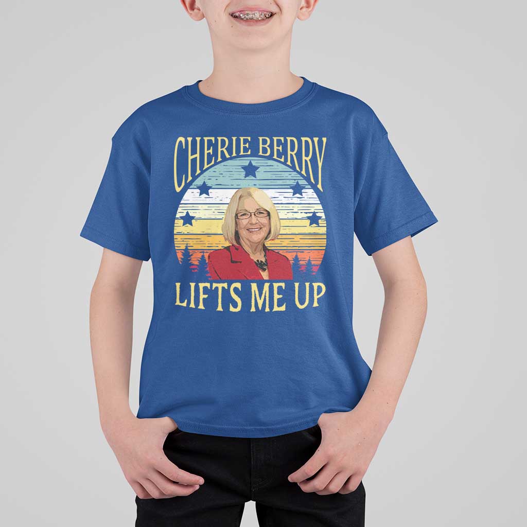 Cherie Berry Lifts Me Up T Shirt For Kid Retro Vinatge Elevator Tribute Funny NC Meme - Wonder Print Shop