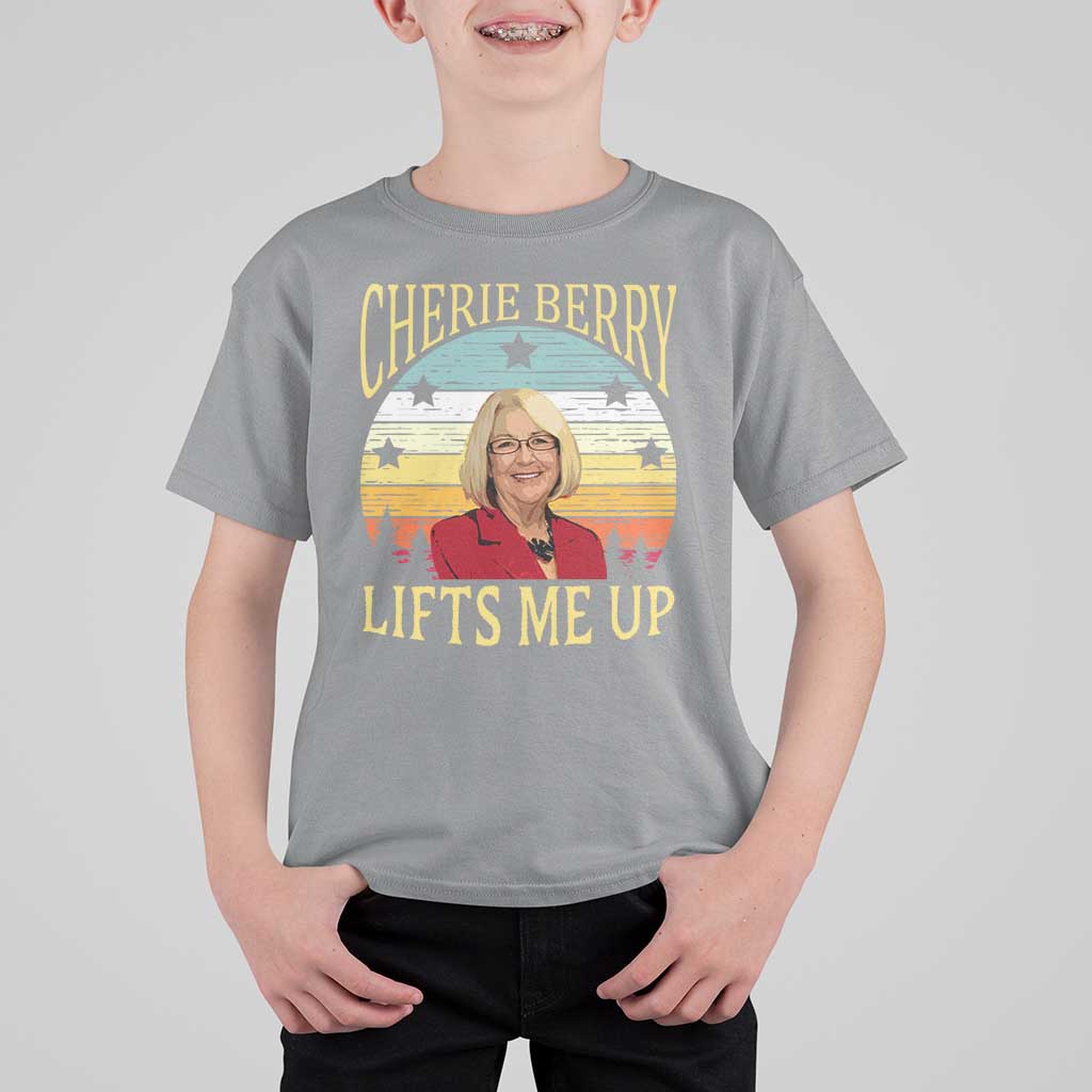 Cherie Berry Lifts Me Up T Shirt For Kid Retro Vinatge Elevator Tribute Funny NC Meme - Wonder Print Shop
