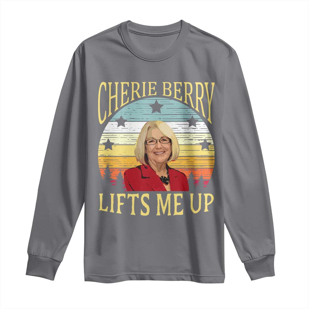 Cherie Berry Lifts Me Up Long Sleeve Shirt Retro Vinatge Elevator Tribute Funny NC Meme - Wonder Print Shop