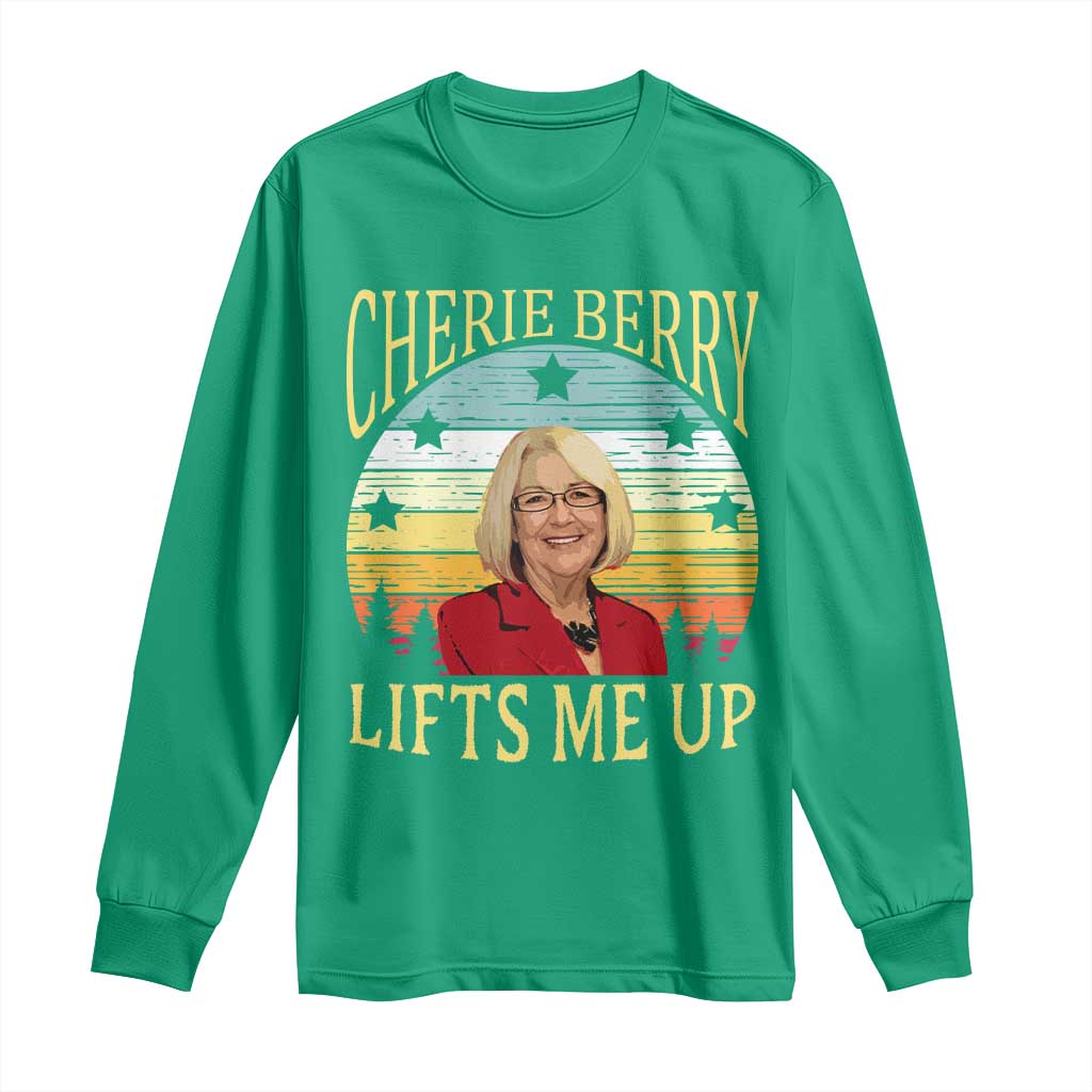 Cherie Berry Lifts Me Up Long Sleeve Shirt Retro Vinatge Elevator Tribute Funny NC Meme - Wonder Print Shop